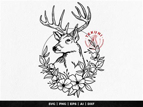 76+ Floral Deer SVG, Floral Deer SVG. Floral Deer SVG