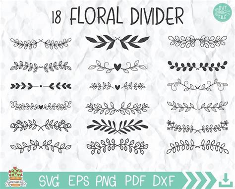 Flourishing Blooms: Elevate Your Design with Floral Divider SVGs