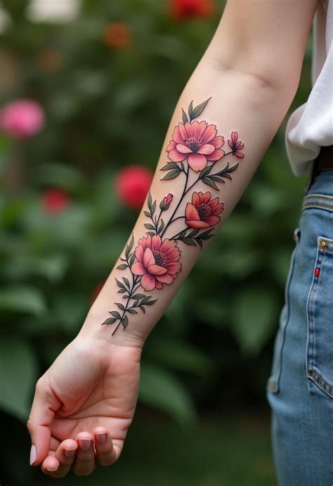 Floral Forearm Tattoo