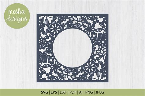 Download Floral Frame Paper Cut File For Crafts