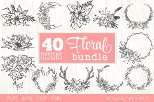 Download Floral Frames Bundle 40 Designs Files Free PSD Mockups