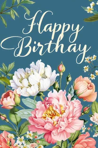 Download Floral Happy Birthday Card Commercial Use DXF Files