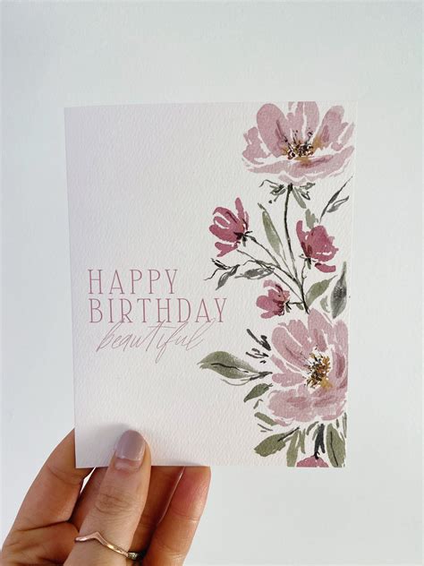 Download Floral Happy Birthday Card Files For Crafts