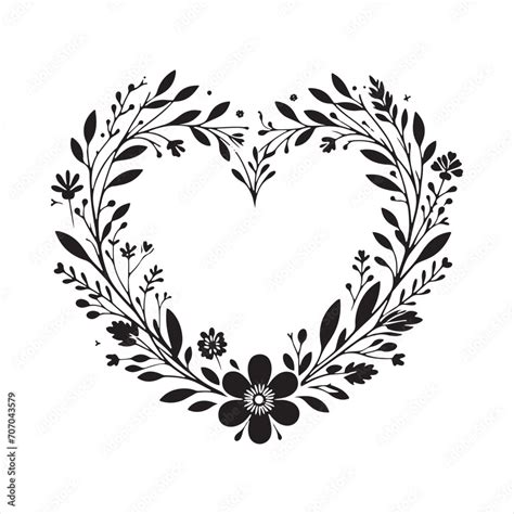 Download Floral Heart Frame For Silhouette
