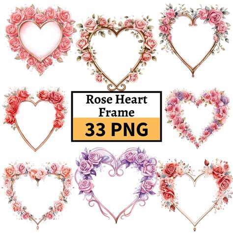 Download Floral Heart Frames For Crafts