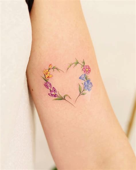 Floral Heart Tattoo