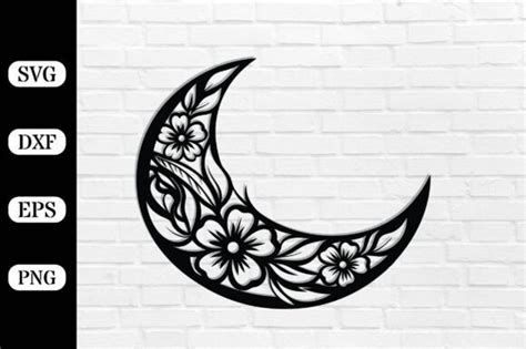 Download Floral Lady with Moon DXF Files