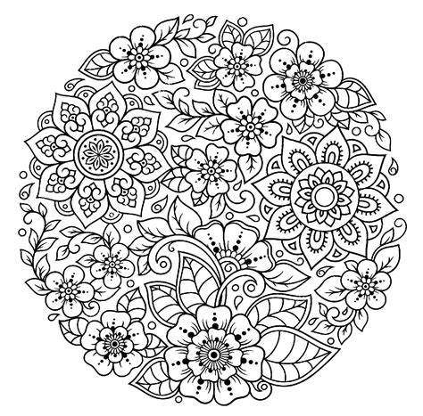 Floral Mandala Coloring Pages