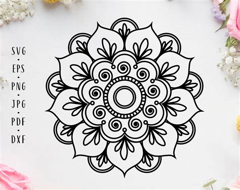 95+ Floral Mandala SVG, Mandala Floral Vector 3axis. Flower Mandala SVG