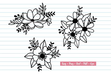 71+ Floral SVGs, Pin By Akhilesh On Flower Art Drawing. Flower SVG Files For Cricut