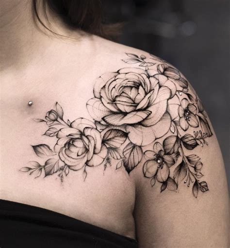 Floral Shoulder Tattoo