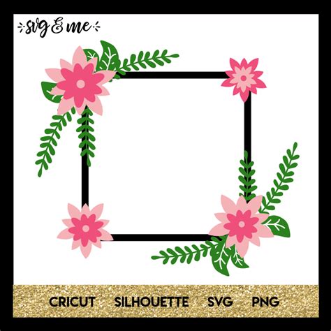 Download Floral Square Monogram Design For Crafts