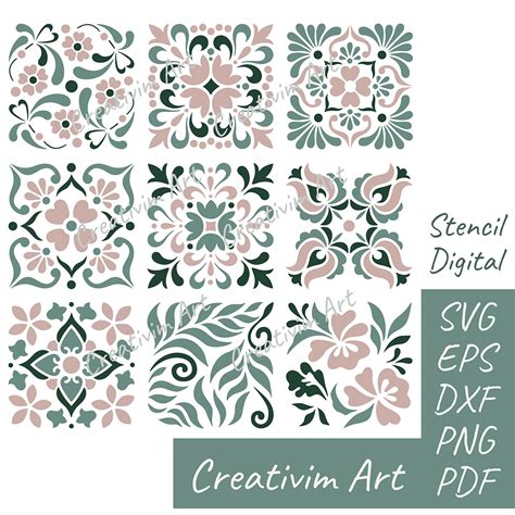 Download Floral Stencil SVG File - SVG Design Commercial Use DXF Files