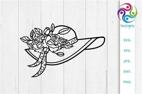 Floral Summer Hat SVG File