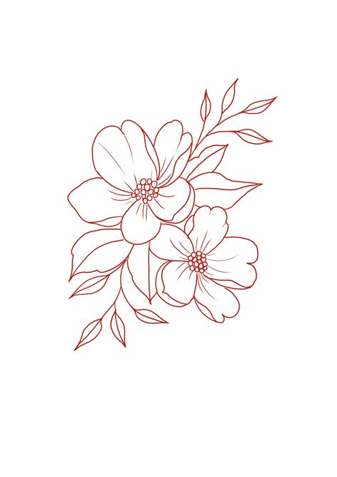 Floral Tattoo Outlines