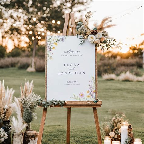Download Floral Wedding Sign For Silhouette