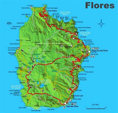 Flores Island map