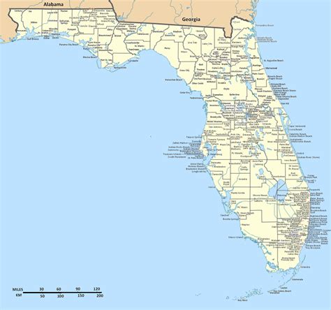 Florida State Map Of Cities