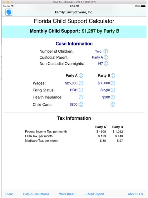 Florida Child Support Calculator