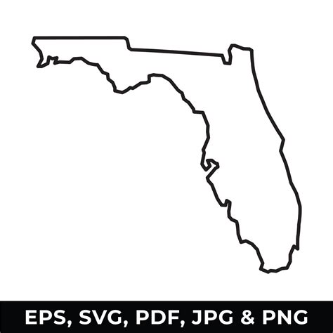 Unveiling the Sunshine State: Flaunt your love for Florida with a stunning Florida Outline SVG!