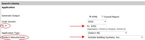 Florida Product Approval Numbers