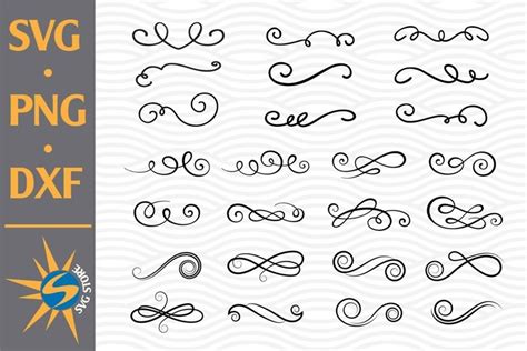 Download Flourish Swirls Files DXF Files