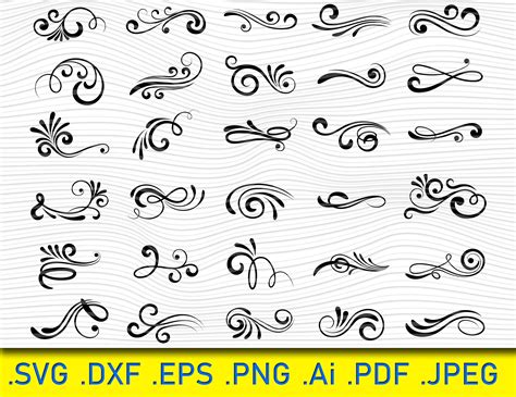 Embrace Elegance with Flourish Swirls SVG - Elevate your Design Game!