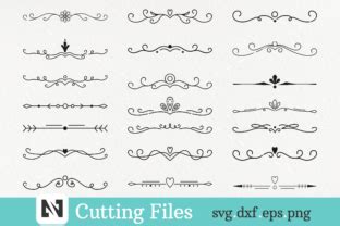 Download Flourish Text Divider Bundle Files for Cricut