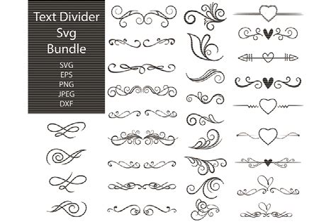 Download Flourish Text Divider Bundle Images