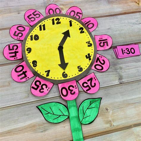 Flower Clock Template