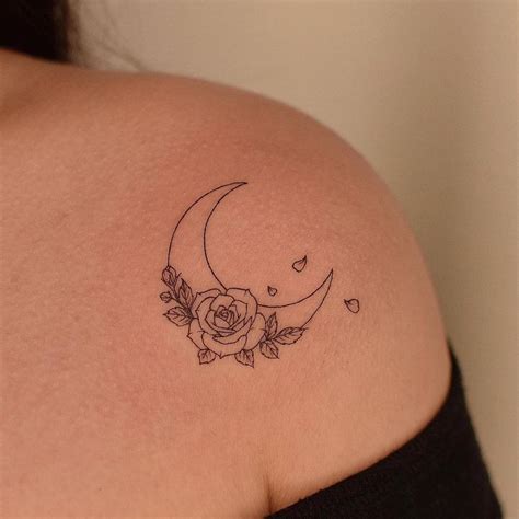 Flower moon tattoo by Marjorianne Moon tattoo designs