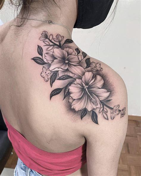 Top 43 Best Flower Shoulder Tattoo Ideas [2021