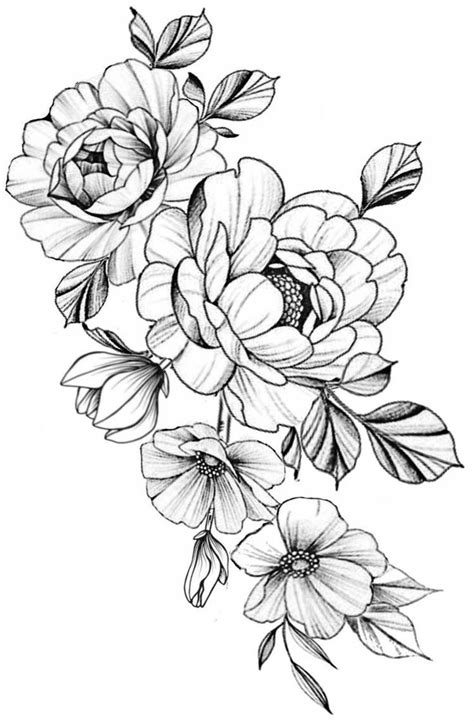 Drawing Flowers Tattoo Free download on ClipArtMag