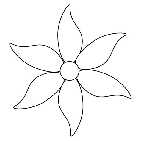 Flower Template With 6 Petals