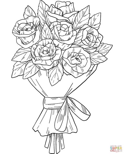 Flower Bouquet coloring pages Printable coloring pages