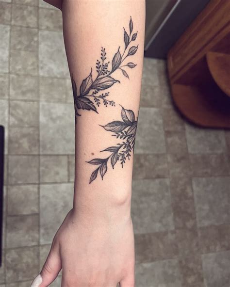 Flower And Vine Tattoo