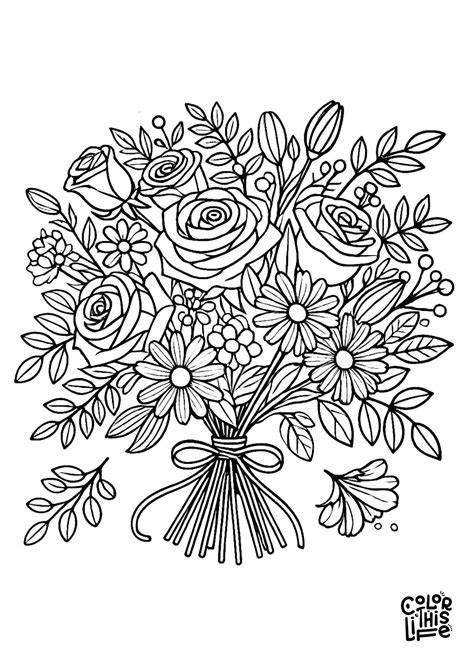 Flower Bouquet Color Page