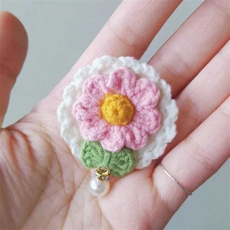 Flower Brooch Crochet