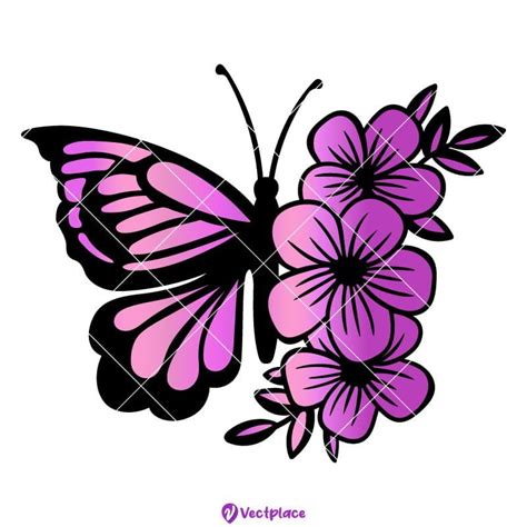 Download Flower Butterfly - Vector For Cricut