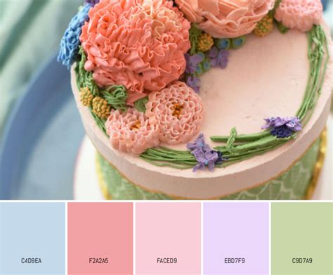 Flower Cake Color Palettes