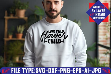 Download Flower Child SVG File - SVG Design Creativefabrica DXF Files