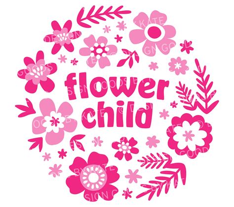 Download Flower Child SVG File - SVG Design Cricut SVG DXF Files