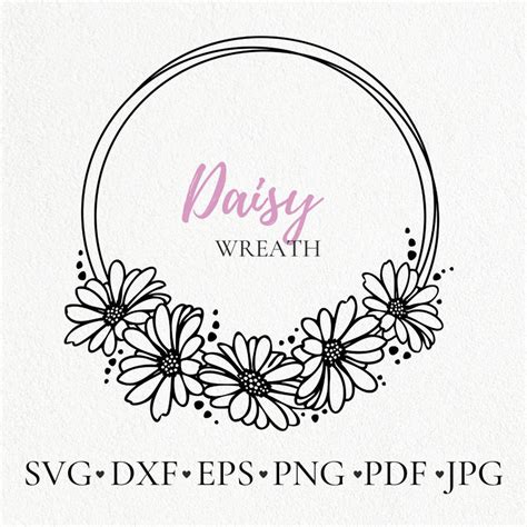 Download Flower Circle Frame Cut File For Crafts