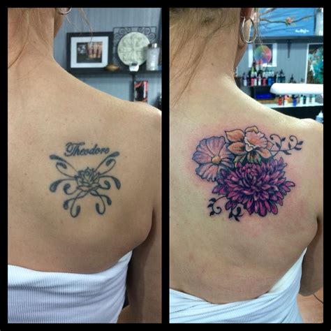 Flower Cover Up Tattoo
