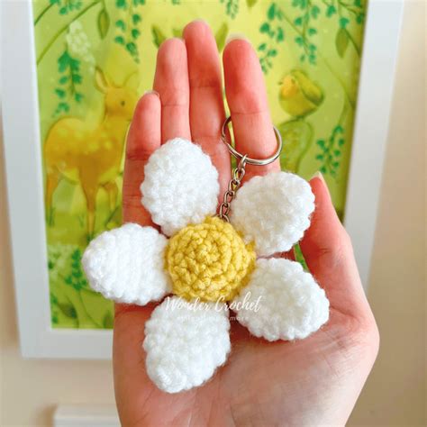 Flower Crochet Keychain