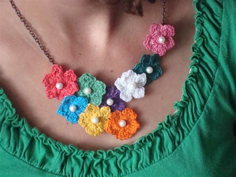 Flower Crochet Necklace