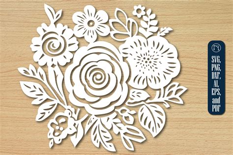 Download Flower Cut File SVG Commercial Use For Crafts