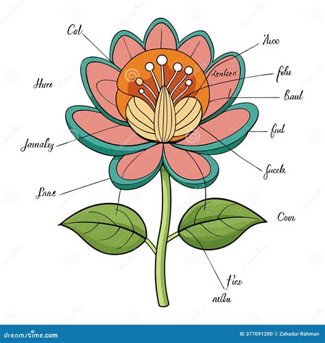 Flower Drawing Anatomy