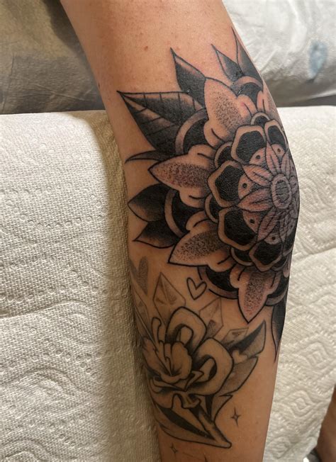 Flower Elbow Tattoo