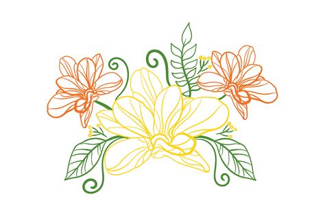 Download Flower Embellishment Outline SVG File - SVG Design Creativefabrica DXF Files